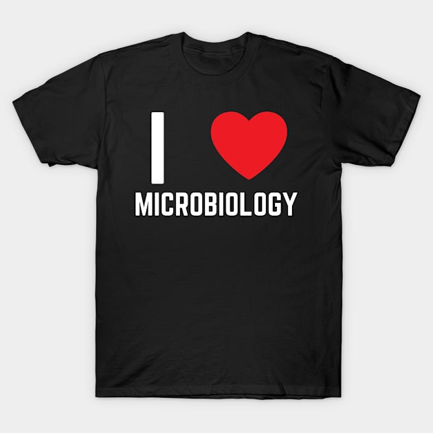 I Love Heart Microbiology T-Shirt by BobaPenguin